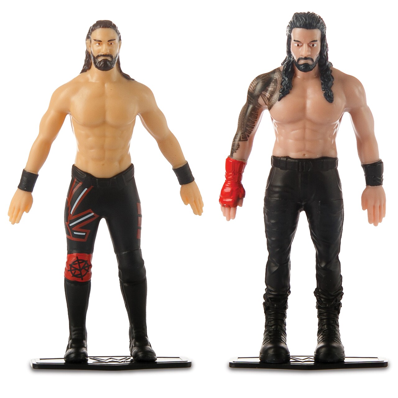 FleXfigs: Seth Rollins & Roman Reigns - 2 Character Pack - WWE Superstars Articulated Action Figures, Flex It - Pose It!, Toy Miniatures, Kids Ages 3+